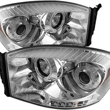 Spyder 5010001 Dodge Ram 1500 06-08 / Ram 2500/3500 06-09 Projector Headlights - LED Halo - LED (Replaceable LEDs) - Black - High H1 (Included) - Low H1 (Included)