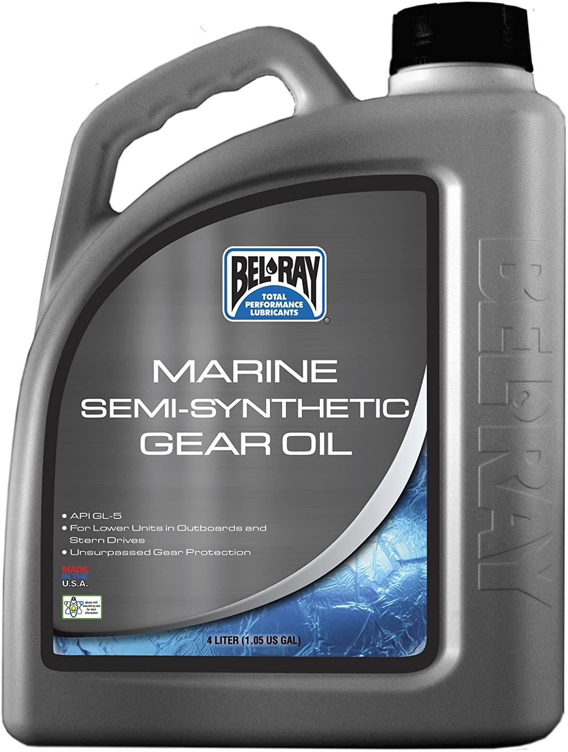Bel-Ray 99740-BT4-4PK Marine Semi-Synthetic Gear Oil - 4 Liter Bottle, (Case of 4)