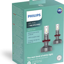 Philips Ultinon LED H8 / H11 / H16 Bulbs Set of 2x Bulbs 6200K +160% PX26d 11366ULWX2