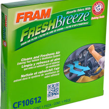 FRAM Fresh Breeze Cabin Air Filter Replacement for Car Passenger Compartment w/ Arm and Hammer Baking Soda, Easy Install, CF11182 for Select Acura and Honda Vehicles