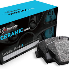 Front R1 Concepts Ceramic Series Brake Pad With Rubber Steel Rubber Shims