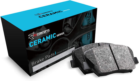 Rear R1 Concepts Ceramic Series Brake Pad With Rubber Steel Rubber Shims