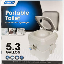 Camco 41541 Portable Travel Toilet-Designed for Camping, RV, Boating and Other Recreational Activities - 5.3 Gallon