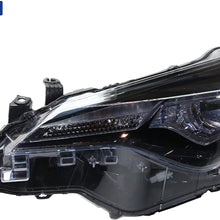 Headlight Assembly Compatible with 2017-2019 Toyota Corolla LED Composite Clear Lens With bulb(s) CAPA Certified Driver Side