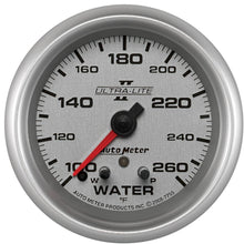Auto Meter 7755 Ultra-Lite Pro II 2-5/8" 100-260 Degree F Full Sweep Electric Water Temperature Gauge