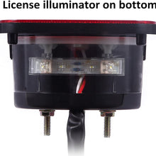 Vouke 38 LED 12V Universal Tail Brake Turn Stop Licence Back up Lights for Jeep Truck Trailer Boat etc,12V Stud Mounted Lamps,Pack of 2