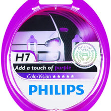 Philips ColorVision H7 Halogen Headlight (Purple), 2 Pack