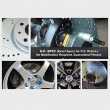 Fit 2004-2009 Toyota Prius Front Sport Drill Slot Brake Rotors Kit+Ceramic Brake Pad