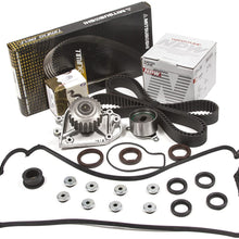 Evergreen TBK247MVCN Compatible With 94-01 Acura Integra GSR Type-R VTEC 1.8 DOHC B18C1 B18C5 Timing Belt Kit Valve Cover Gasket NPW Water Pump
