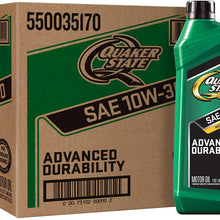 Quaker State Advanced Durability Conventional 10W-30 Motor Oil (1-Quart, Case of 6)