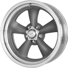 American Racing VN215 Classic Torq Thrust II 1 Pc Mag Gray Wheel with Center Polished Barrel (17x7"/5x114.3mm, 00mm offset)