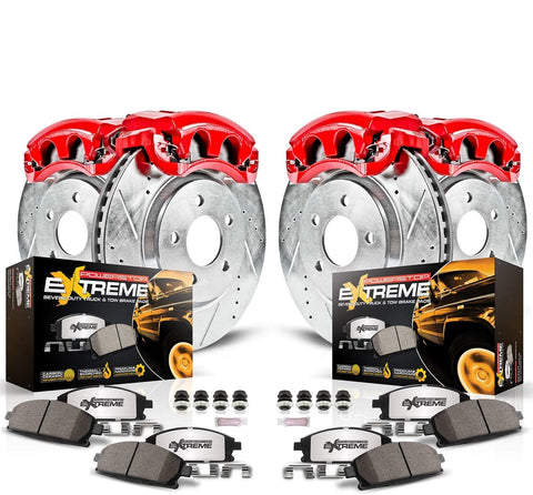 Power Stop KC2068-36 Front & Rear Z36 Truck and Tow Brake Kit with Calipers