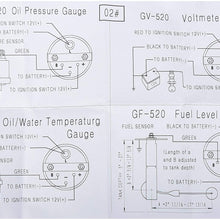 X AUTOHAUX Car 3 in 1 Celsius Water Temperature Gauge Oil Pressure Gauge Voltmeter Voltage Gauge Triple Measure Gauge Kit with Sensor