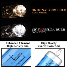 CK FORMULA (Set of 2) H11 Halogen Headlight Bulbs (Low Beam) 12V 100W 5000K Super White, PGJ19-2 Base