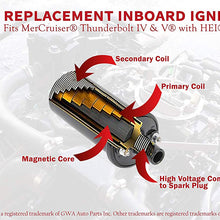 Replacement Inboard Ignition Coil - Fits MerCruiser Thunderbolt IV and V Ignition Systems with HEI - Replaces Sierra 18-5438, Mercury 392-805570A2, 392-7803A4, 392-805570A1, GLM 72115, PerTronix 40511