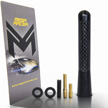 1 Pc Universal Black 3" in / 76 mm Real Carbon Fiber Screw Type Short Stubby Antenna Replace Sport Auto Car SUV AM/FM US
