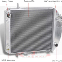 AJP Distributors 62mm Dual Core 2-Row High Performance Full Aluminum Engine Cooling Racing Radiator For Bucket Model-T 2.9L Configuration MT/AT Hotrod Grill Shell Upgrade Replacement Setup