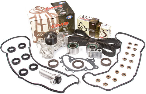 Evergreen TBK257HVC Fits 95-04 Toyota Camry Lexus 1MZFE Timing Belt Kit Valve Cover Gasket GMB Water Pump