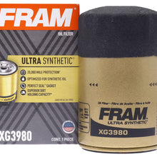 FRAM Ultra Synthetic Automotive Replacement Oil Filter, Designed for Synthetic Oil Changes Lasting up to 20k Miles, XG3980 with SureGrip (Pack of 1)