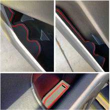 JDMCAR Liner Accessories Compatible with Toyota Tacoma 2016 2017 2018 2019 2020 Custom Fit Cup and Door Center Console Inserts (Double Cab, Red Trim)