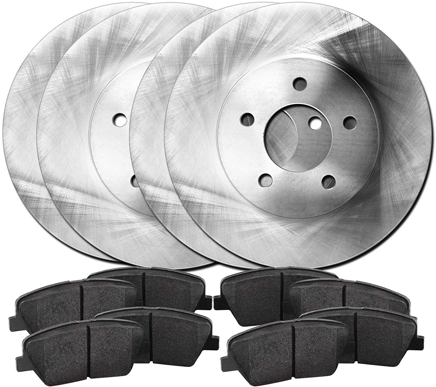 Fit 2011-2015 Nissan Quest Front Rear Sport Blank Brake Rotors Kit+Ceramic Brake Pad