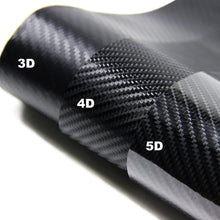 TCBunny CFW-1515-BK 60 x 60 Inches 0.15mm Thickness Black 3D Carbon Fiber Hood Roof Trunk Vinyl Film Wrap-60 x 60In (5 x 5FT) Sheet Twill Weave