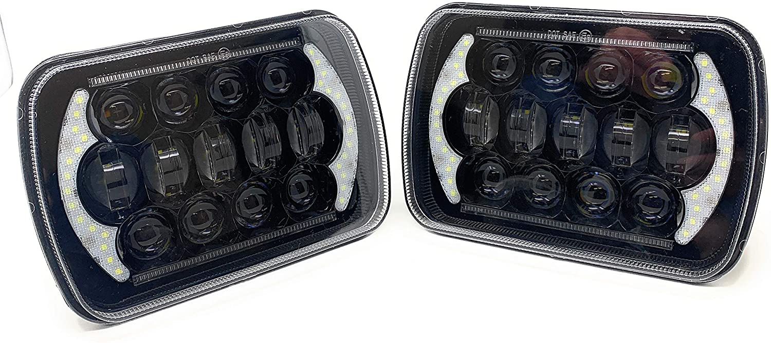 7x6 5x7 headlights Square Lights Led Headlight Sealed Beam Rectangular H6054 LED Headlight H6052 H6053 H6054 H6014 Wrangler Cherokee Xj Yj Pickup