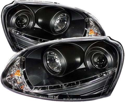 Spyder Auto Volkswagen GTI/Jetta/Rabbit Black DRL LED Crystal Headlight