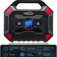 TWING Tire Inflator 12V 150PSI Digital Air Compressor Pump  Auto Car Tire Pump with Pressure Gauge LED Light, Long Cable and Auto Shut Off Compatible with Car,Bicycle and Other Inflatables (Red)