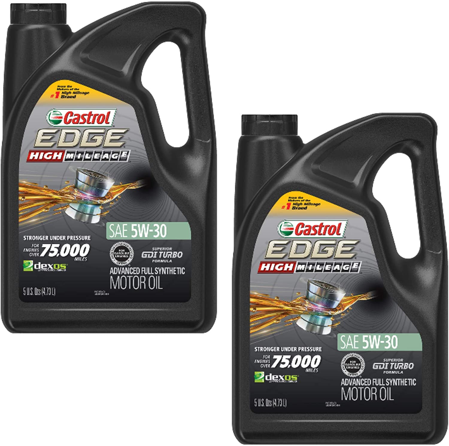 La Rosticceria Edge High Mileage 5W-30 Advanced Full Synthetic Motor Oil, 5 Quart (Pack of 2)