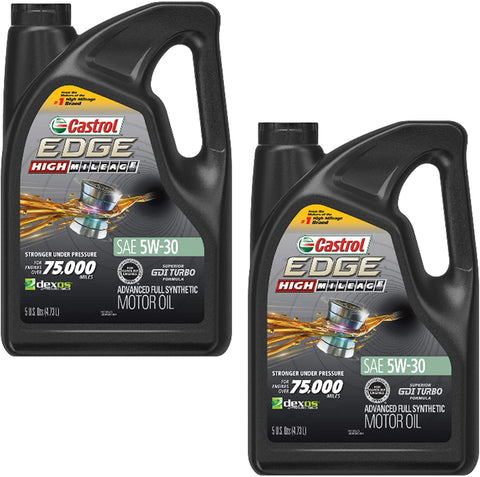 La Rosticceria Edge High Mileage 5W-30 Advanced Full Synthetic Motor Oil, 5 Quart (Pack of 2)