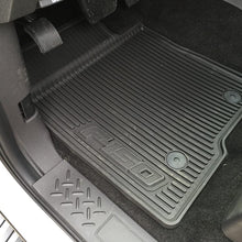 Ford OEM Factory Stock Genuine 2011 2012 2013 2014 F-150 F150 SuperCrew with Subwoofer Black Ebony Rubber All Weather Floor Mats Set 3-pc Front & Rear