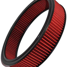A-Team Performance Air Filter Element Air Cleaner High Flow Replacement Washable and Reusable Round Cotton Fiber Compatible with Buick Chevrolet GMC Ford Mopar Oldsmobile Pontiac (14X3)