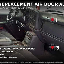 Air Door Actuator - Replaces 89018365, 604-106, 52402588 - Compatible with Chevrolet, Chevy, GMC 1994-2012 - Silverado 1500 and 2500, Tahoe, Sierra - HVAC Blend Control Actuator - Heater Blend Door