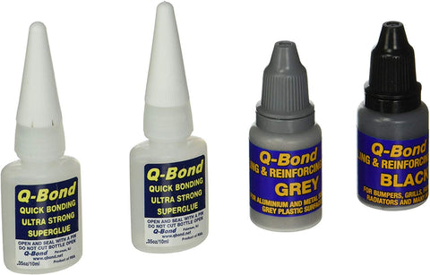 K Tool International Q Bond Adhesive Kit, Repairs And Reinforces, Plastics, Metals KTI90002