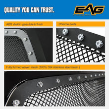 EAG Rivet Mesh Grille Stainless Steel Replacement with Shell Fit for 99-04 Ford Super Duty F250 F350 F450 F550