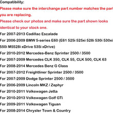 HID Ballast Replacement Xenon Headlight Control Unit Module D1S D1R Bulb Lamp Fits 5DV00900000 5DV 009 000-00 15782392 12767670 For 2007-2009 Mercedes CLK 350, CLK 55, CLK 500, CLK 63