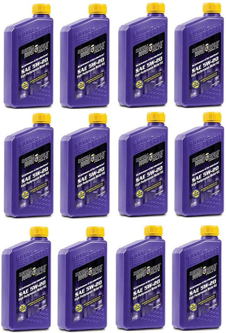 Royal Purple 01520 SAE Multi-Grade Synthetic Motor Oil 5W20 Case of 12 Quarts