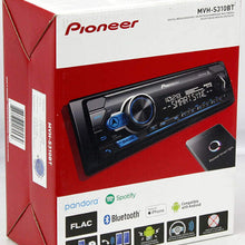 Pioneer Stereo Single DIN Bluetooth In-Dash USB MP3 Auxiliary AM/FM/Digital Media Pandora and Spotify Car Stereo Receiver with Pair of 6.5" and Pair of 6x9" Alphasonik Speakers