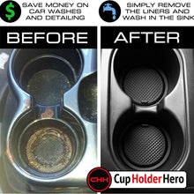 CupHolderHero for Nissan Rogue 2014-2017 Custom Liner Accessories - Premium Cup Holder, Console, and Door Pocket Inserts 16-pc Set (Solid Black)