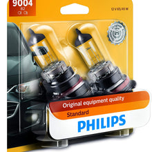 Philips 9004 Standard Halogen Replacement Headlight Bulb, 2 Pack