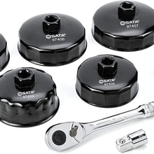 SATA 8-Piece End Cap Oil Filter Wrench (72T Ratchet) - ST09703U