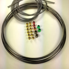 16' Coil/Roll of Stainless 3/16" brake line kit. Tube/8' of Armor/Fittings Included