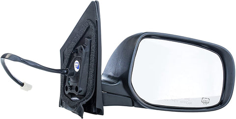 Dependable Direct Right Passenger Side Black Heated Manual Folding Power Operated Door Mirror for Toyota Corolla (2009 2010 2011 2012 2013) - Part Link #: TO1321247