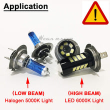 Mega Racer 2 Pair H7 White Halogen H7 Bright Chip 42 LED Xenon Light Lamp Headlight Bulb (High/Low Beam) Hi/Lo Replace