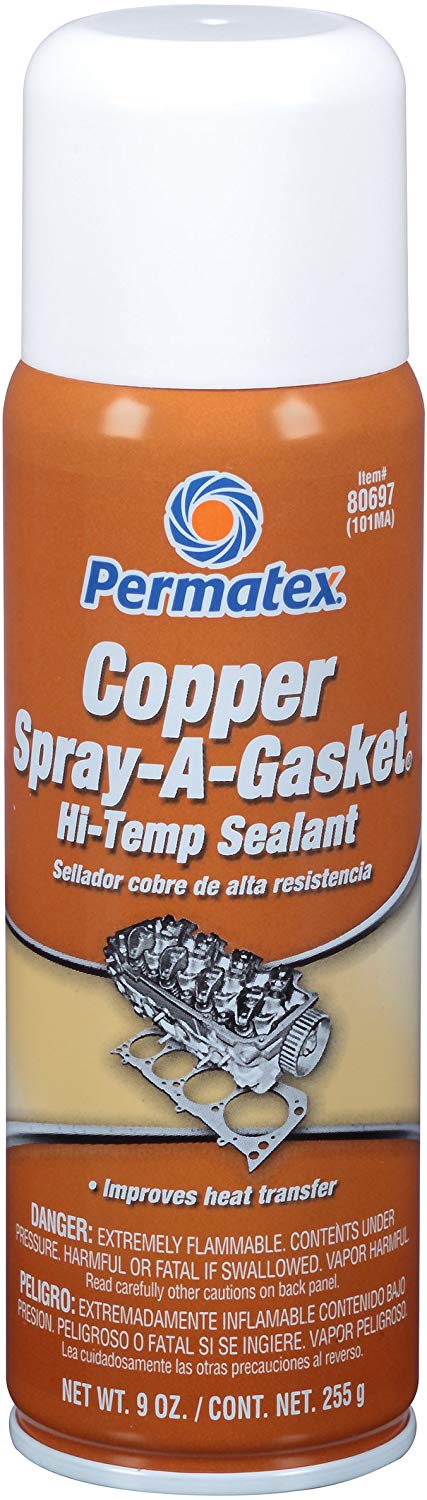 Permatex 80697 Copper Spray-A-Gasket Hi-Temp Adhesive Sealant, 9 oz. net Aerosol Can