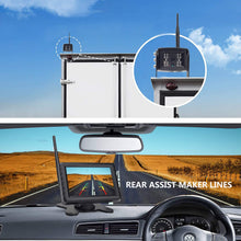 Wireless Backup Camera System with Rear & Side View Camera,720P Reverse Backup Camera Kit with 5” Monitor Support Split Screen, Waterproof IP69K,for RV Trailer,5th Wheels,Tractor,Forklift