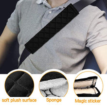 2Pcs Car Seat Belt Cover Pads, Shoulder Seatbelt Pads Cover, Safety Belt Strap Shoulder Pad for Adults and Children(Black)