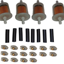 5/16" Pro-1 G2P In-Line Fuel Filter Kit Including Size 4 Breeze Clamps and Connector Hose 28 Piece Bundle