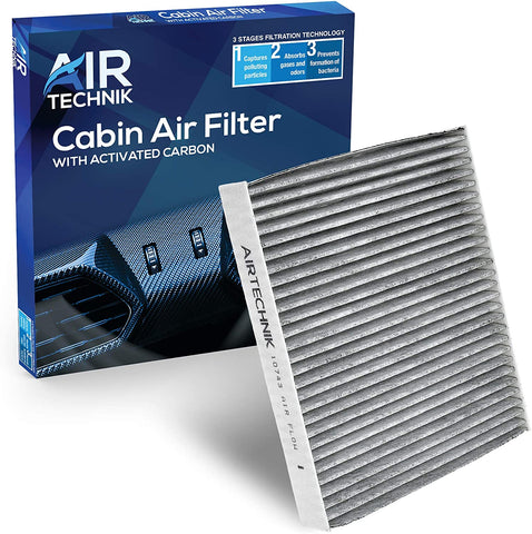 AirTechnik CF10743 Replacement for Infiniti/Nissan/Dodge/Chrysler - Premium PM2.5 Cabin Air Filter w/ Activated Carbon